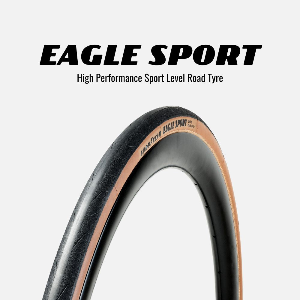 Goodyear Road Tyre Eagle Sport Tube Type 28 Mm Tan