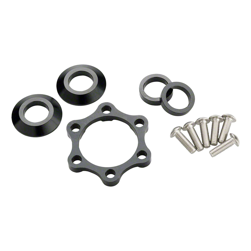 Problem Solvers Booster Front Wheel Adapter Kit -converts 15mm x 100mm 6-bolt hub to 15mm x 110mm 
