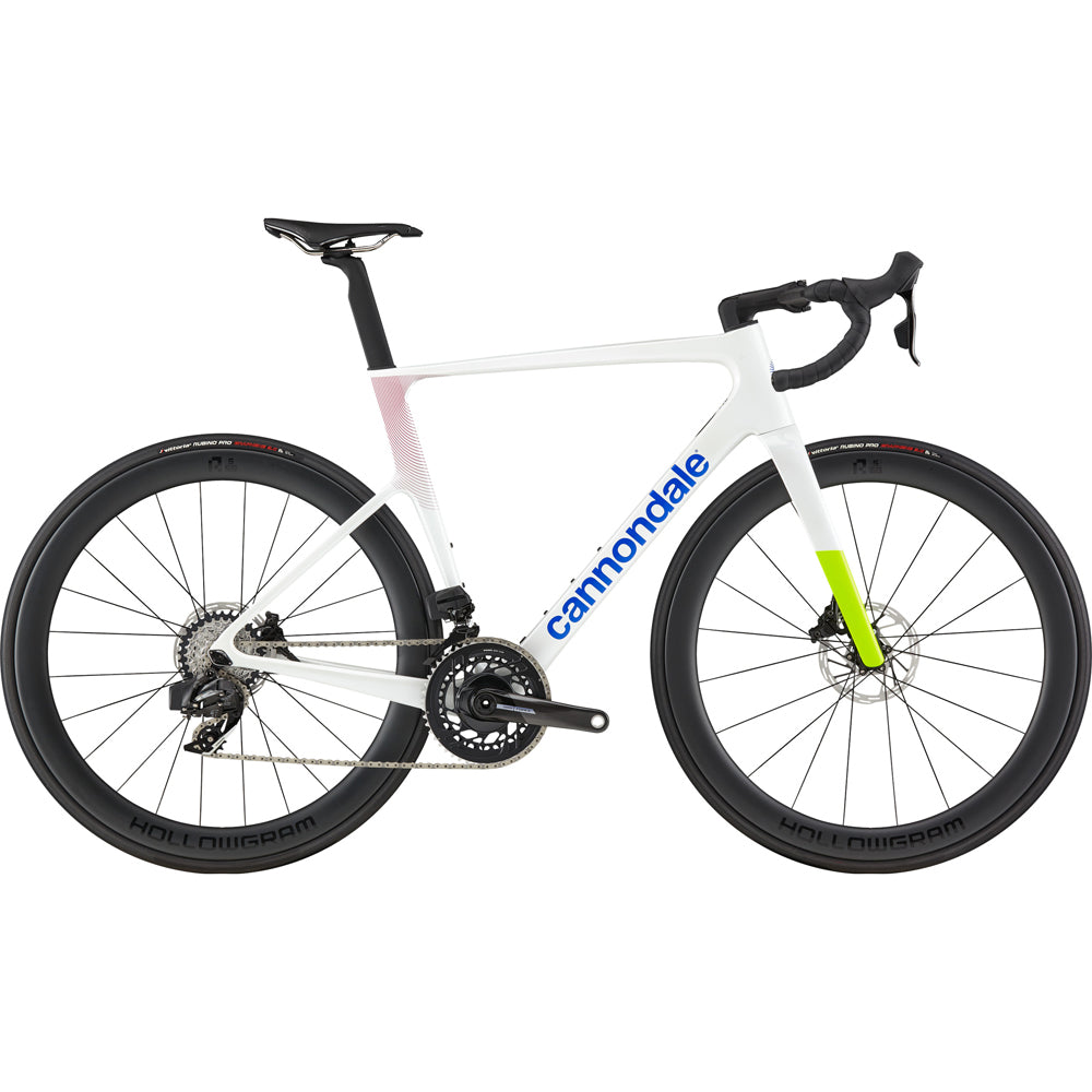 Cannondale SuperSix EVO 1 Cashmere, Orchid w/ Electric Blue & Hi-Viz