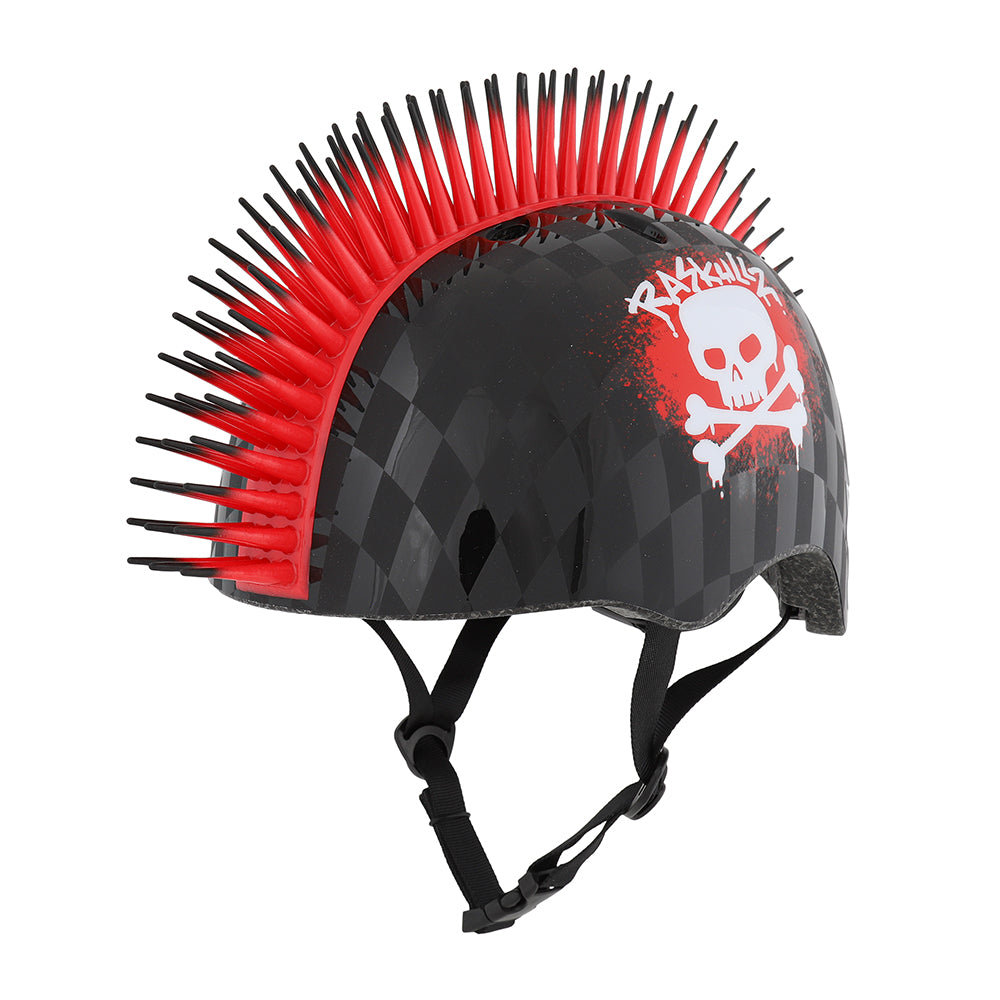 raskullz skull hawk child helmet red front left