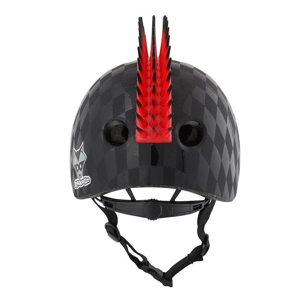 raskullz skull hawk child helmet red back