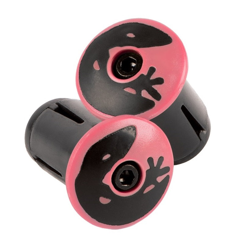 Lizard Skins Road Bar End Plugs Neon Pink