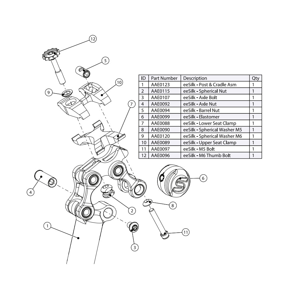 eeSilk Spare Parts Diagram